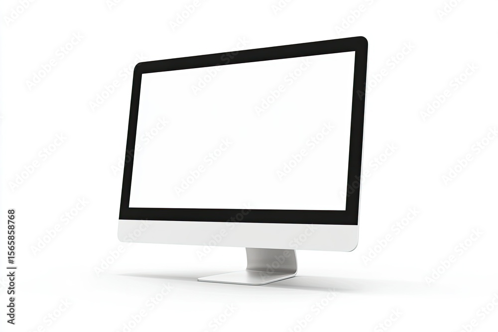 Detailed Visual of Isolated 3D Render Desktop Monitor Icon Detailed Visual of Isolated 3D Render Desktop Monitor Icon