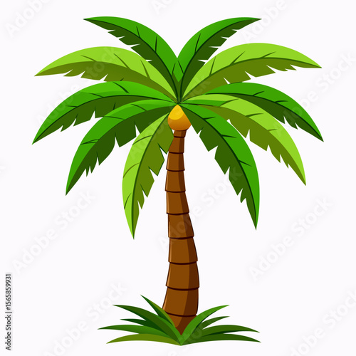 palm tree on white background