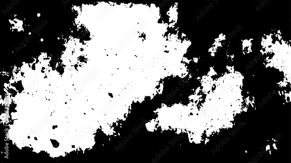 Fototapeta premium Grunge Texture with Dual Torn Ink Patches and Rough Edges for Overlay and Masking
