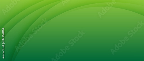 Abstract green banner background. Graphic design banner pattern background template with dynamic wave shapes.	