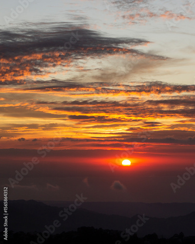 sunset over the mountains