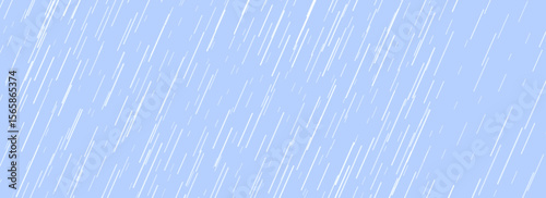 Falling rain seamless pattern. Repeating pouring rain texture. Repeated water drops background. Vertical downpour wallpaper. Sleet, hail or snow precipitation concept. Bad rainy weather. Vector
