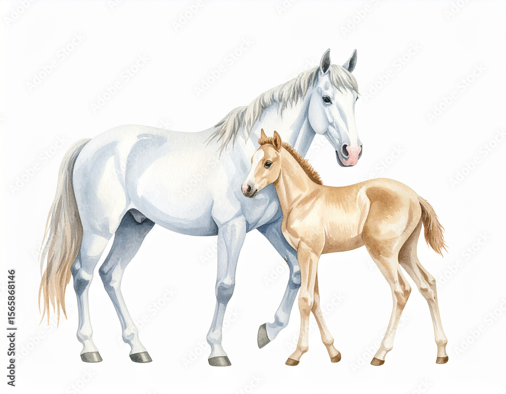 Fototapeta premium 馬 干支 生成AI 年賀状