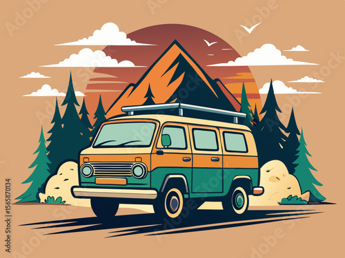 camper van illustration