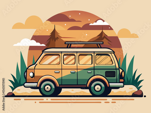 camper van illustration