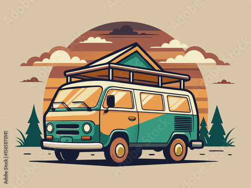 camper van illustration