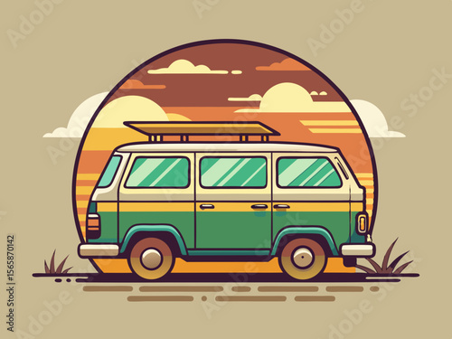 camper van illustration