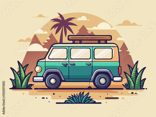 camper van illustration