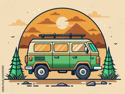 camper van illustration