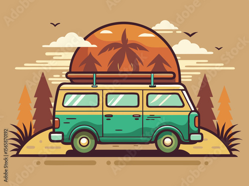 camper van illustration