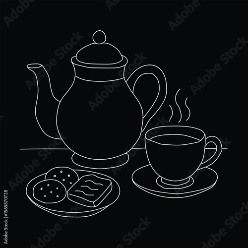 teapot and cup