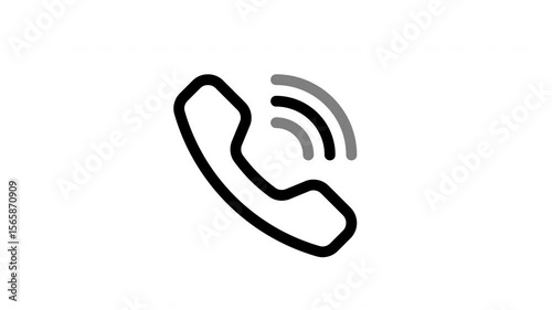 phone call minimalist stroke animation