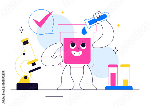 Experiment Vector Illustration Featuring a Laboratory Conducting Scientific Research, Experimentation, and Measurement to Test a Hypothesis