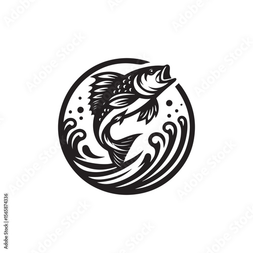 logo of fish jumping on water