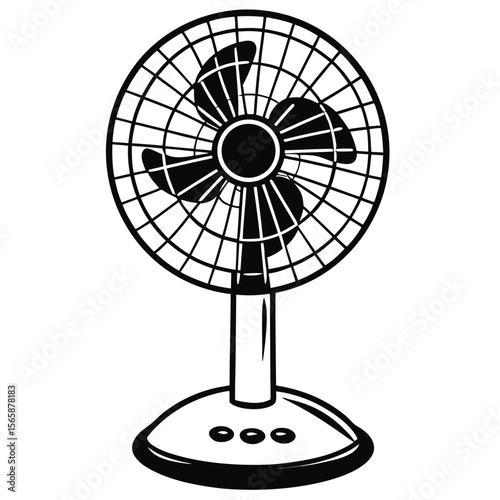 electric fan vector illustration