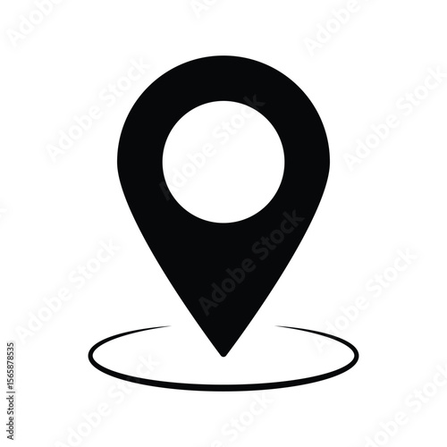 Pin location icon for map and navigation. location vector icon. eps 10.