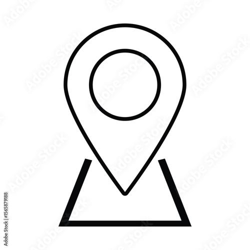 Pin location icon for map and navigation. location vector icon. eps 10.