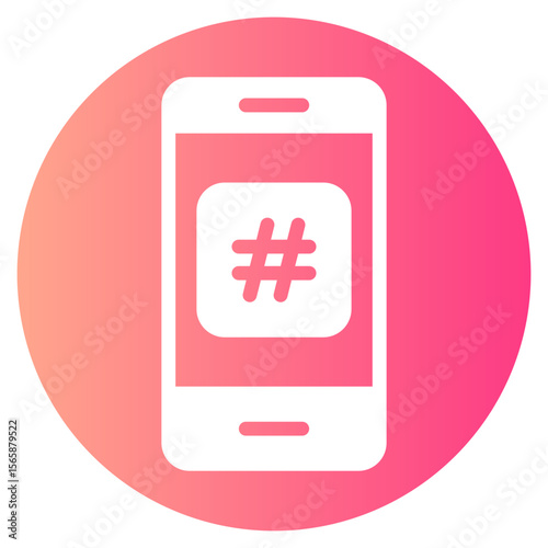 hashtag gradient icon