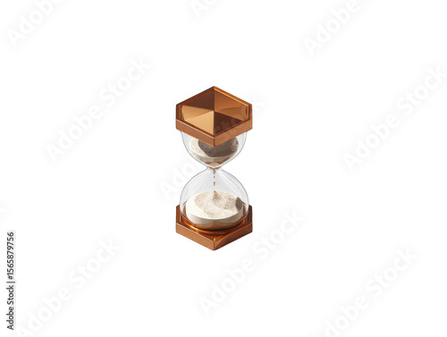 Bronze hourglass, time passing