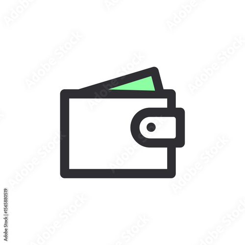 Wallet Icon Simple and Clean Vector Illustration