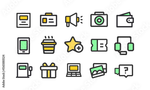 Modern Icon Set Clean Line Art for Web and App Design