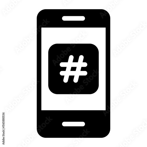 hashtag glyph icon