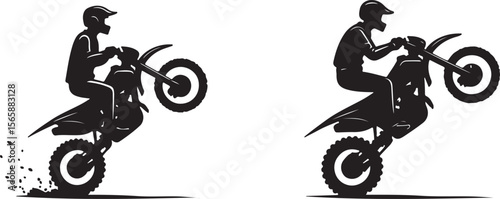 motocross rider silhouette, bike, motorcycle, motocross, motorbike, sport, motor, extreme, race, jump, rider, helmet, cross, stunt, speed, dirt, biker, moto, cycle, bicycle, competition, vector, racer