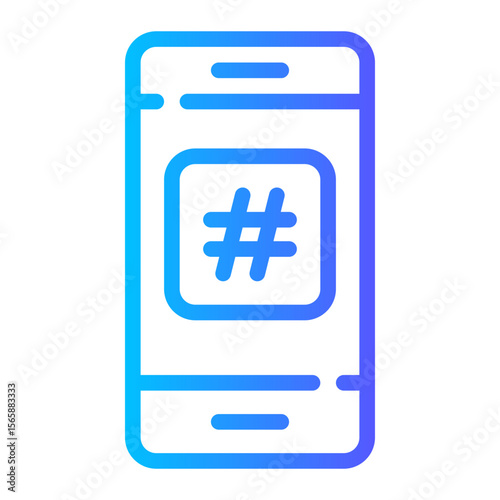 hashtag gradient icon