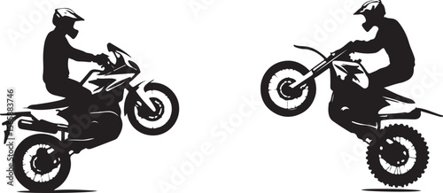 motocross rider silhouette, bike, motorcycle, motocross, motorbike, sport, motor, extreme, race, jump, rider, helmet, cross, stunt, speed, dirt, biker, moto, cycle, bicycle, competition, vector, racer