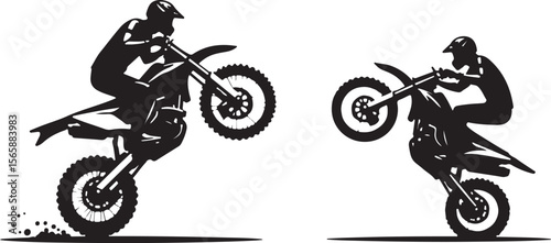 motocross rider silhouette, bike, motorcycle, motocross, motorbike, sport, motor, extreme, race, jump, rider, helmet, cross, stunt, speed, dirt, biker, moto, cycle, bicycle, competition, vector, racer