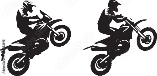 motocross rider silhouette, bike, motorcycle, motocross, motorbike, sport, motor, extreme, race, jump, rider, helmet, cross, stunt, speed, dirt, biker, moto, cycle, bicycle, competition, vector, racer