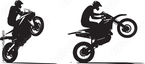 motocross rider silhouette, bike, motorcycle, motocross, motorbike, sport, motor, extreme, race, jump, rider, helmet, cross, stunt, speed, dirt, biker, moto, cycle, bicycle, competition, vector, racer