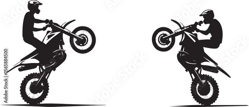 motocross rider silhouette, bike, motorcycle, motocross, motorbike, sport, motor, extreme, race, jump, rider, helmet, cross, stunt, speed, dirt, biker, moto, cycle, bicycle, competition, vector, racer