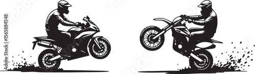 motocross rider silhouette, bike, motorcycle, motocross, motorbike, sport, motor, extreme, race, jump, rider, helmet, cross, stunt, speed, dirt, biker, moto, cycle, bicycle, competition, vector, racer