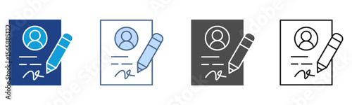 Registration Icon Set Multiple Style Collection