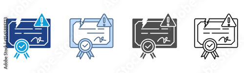 Infringement Icon Set Multiple Style Collection