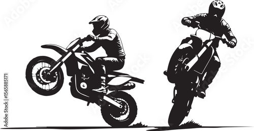 motocross rider silhouette, bike, motorcycle, motocross, motorbike, sport, motor, extreme, race, jump, rider, helmet, cross, stunt, speed, dirt, biker, moto, cycle, bicycle, competition, vector, racer