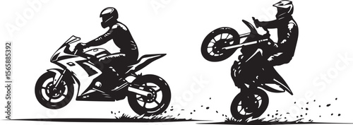 motocross rider silhouette, bike, motorcycle, motocross, motorbike, sport, motor, extreme, race, jump, rider, helmet, cross, stunt, speed, dirt, biker, moto, cycle, bicycle, competition, vector, racer