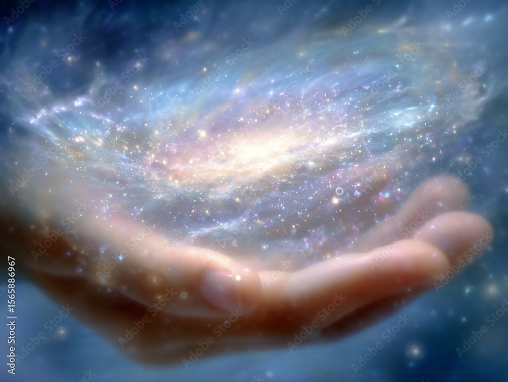 Fototapeta premium cosmic hand creation