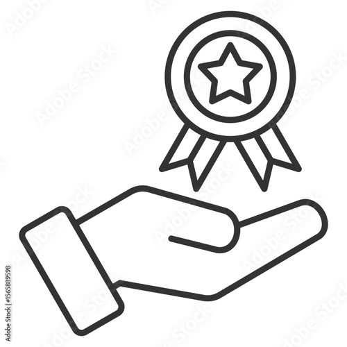 Brand Outline Icon Element For Design