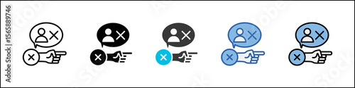Scapegoating Icon Pack Multistyle Illustration