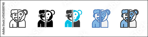 Dehumanization Icon Pack Multistyle Illustration