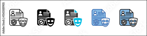 Misrepresentation Icon Pack Multistyle Illustration