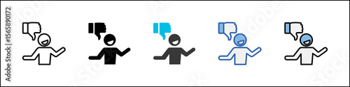 Disparagement Icon Pack Multistyle Illustration