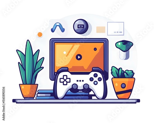 Teen Gaming Setup with Region Inspired Gamepad