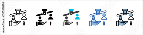 Inequality Icon Pack Multistyle Illustration