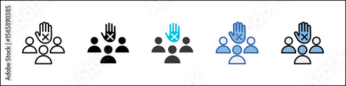Exclusion Icon Pack Multistyle Illustration