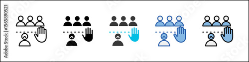 Marginalization Icon Pack Multistyle Illustration