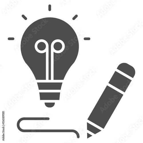Creative Glyph Icon Element For Design