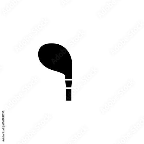 Golf Club Silhouette Simple Vector Illustration of a Golf Driver